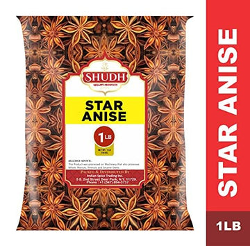 Star Anise Whole 1 Lb | Seeds Pods ~ All Natural | Vegan | Gluten Friendly | Non-Gmo | Whole Chinese Anise Star Pods Sun Dried S