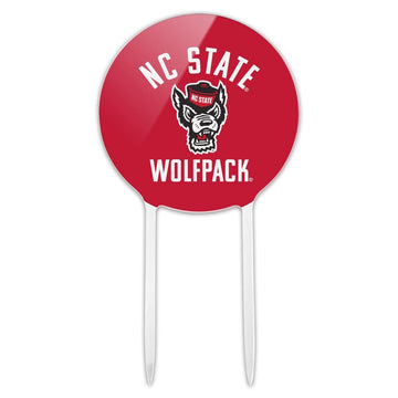 GRAPHICS & MORE Acrylic Cake Topper - NC State Wolfpack Design, Multi Color, One Size, Perfect for Weddings, Anniversaries, Birthdays, Graduations