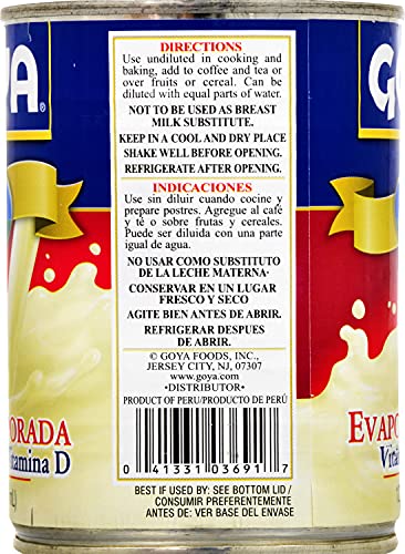 Goya Foods Evaporated Milk, 12 Oz (Pack Of 24)