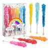 Candy Envy - Magical Rainbow Rock Candy Sugar Sticks - 10 Individually Wrapped Party Favors - Assorted Colors