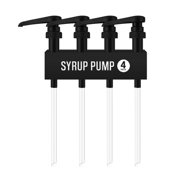 VIGOR PATH Black Coffee Syrup Pump - Fits 25.4 oz Bottles - Pack of 4