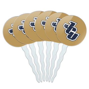 GRAPHICS & MORE John Carroll University Secondary Logo Cupcake Picks Toppers Decoration Set of 6