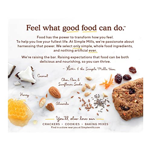 Simple Mills Almond Flour Snack Bars, Spiced Carrot Cake - Gluten Free, Made With Organic Coconut Oil, Breakfast Bars, Healthy Snacks, Paleo Friendly, 6 Ounce (Pack Of 6)