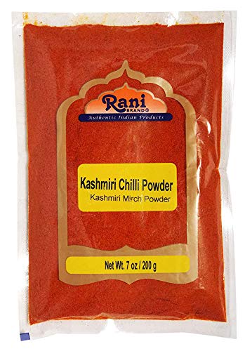 Rani Kashmiri Chilli Powder (Deggi Mirch, Low Heat) Ground Indian Spice 7Oz (200G) ~ All Natural, Salt-Free | Vegan | No Colors | Gluten Friendly | Perfect For Deviled Eggs & Other Low Heat Dishes