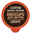 Ekocups Organic Light Roast Coffee Pods, Extra 30% More Coffee Per Cup, Artisan Fair Trade Gourmet Coffee Pods, Light Roast Coff