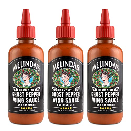 Melinda'S - Creamy Style Ghost Pepper Wing Sauce - 12Oz, 3Pck