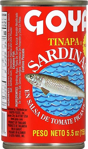 Goya Foods Sardines In Hot Tomato Sauce, 5.5 Ounce (Pack Of 50)