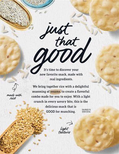 GOOD THINS Sesame Rice Snacks Gluten Free Crackers, Snack Crackers, 3.5 oz (Pack of 2)