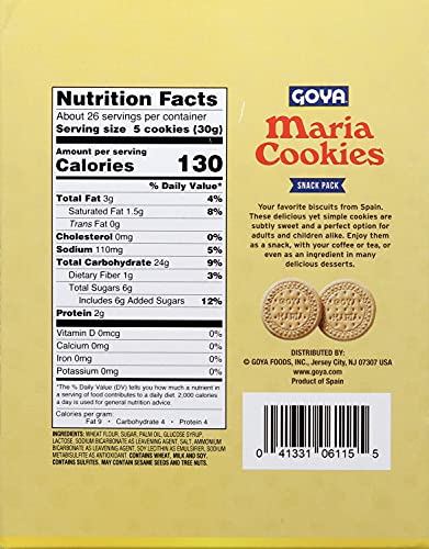 Goya Foods Maria Cookies, 3.5 Ounce (Pack Of 8)
