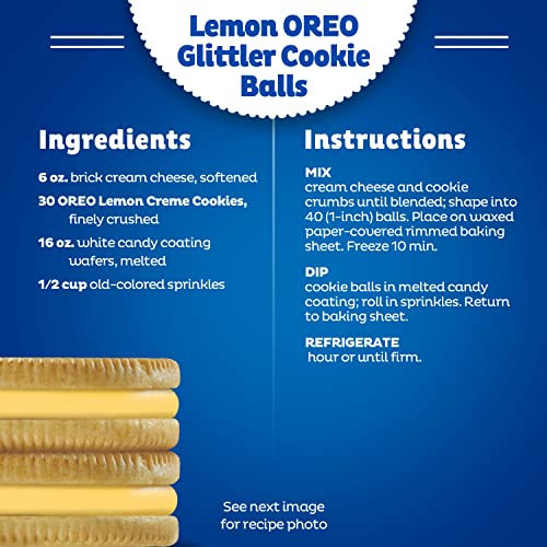 OREO Lemon Creme Sandwich Cookies, Family Size, 12 - 20 oz Packs