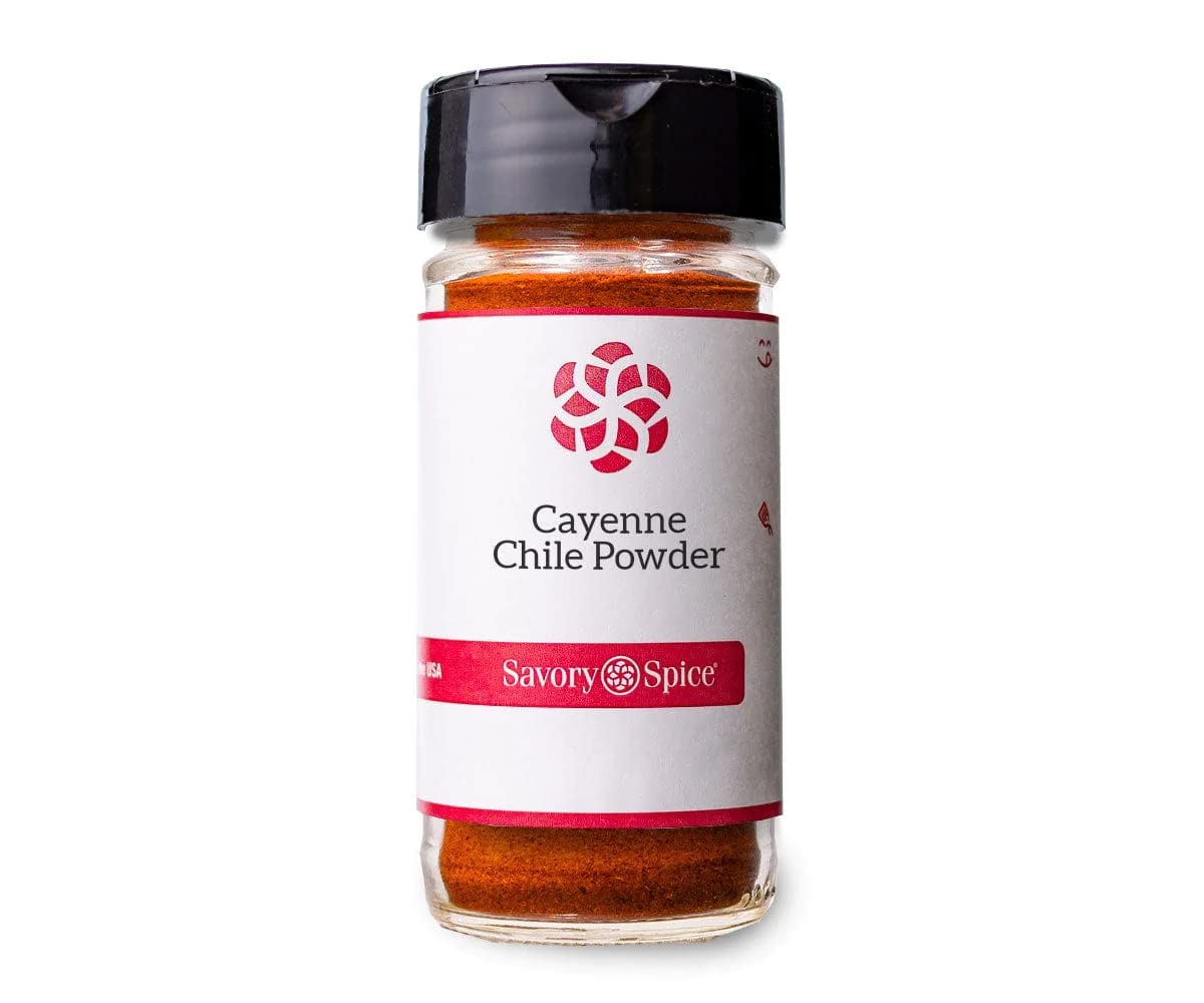 Savory Spice Cayenne Pepper Chile Powder - Ground Cayenne Red Pepper, 40,000 Scoville Heat Units, 1.9 oz