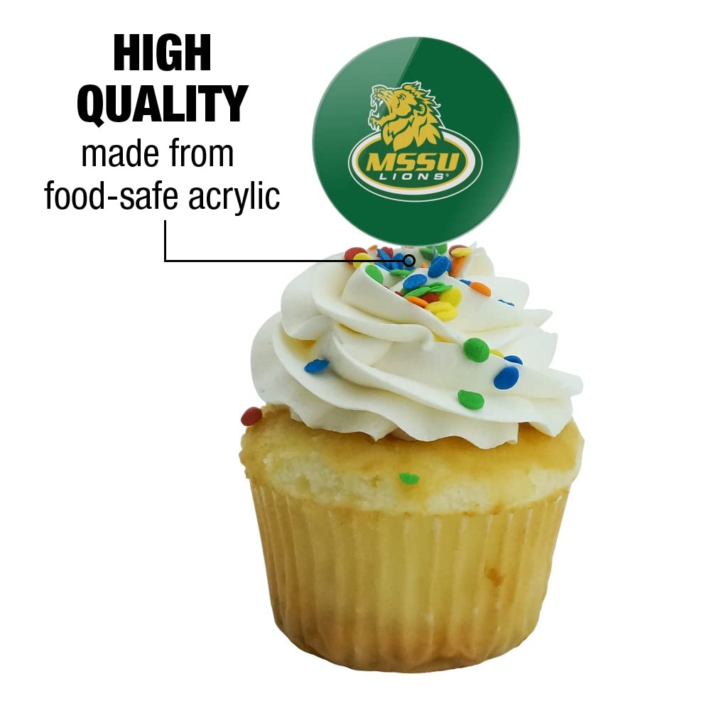 Missouri Southern State University Primary Logo Cupcake Picks Toppers Decoration Set Of 6