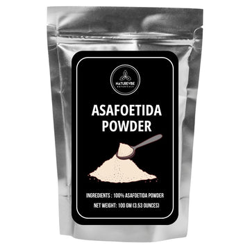 Naturevibe Botanicals Organic Asafetida Powder 100g (Hing) - Non-GMO, Gluten Free Indian Seasoning for Aroma & Flavor