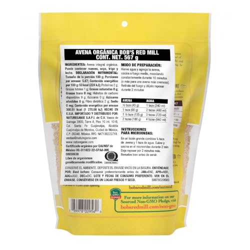 Bobs Red Mill Organic Scottish Oatmeal 20 Oz