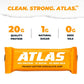 Atlas Protein Bar  20g Protein  1g Sugar  Clean Ingredients  Gluten Free Whey Variety  36 Count