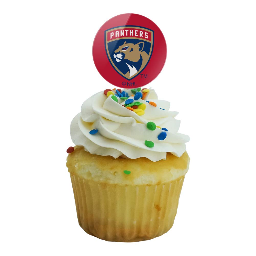 GRAPHICS & MORE NHL Florida Panthers Cupcake Picks Set of 6 - Multi Acrylic Decoration Toppers