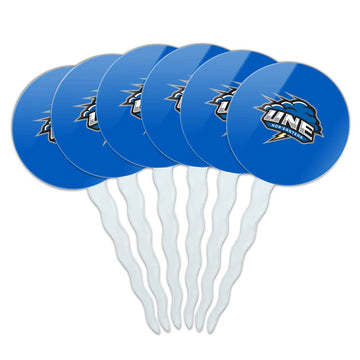 University of New England Primary Logo Cupcake Picks Toppers Decoration Set of 6