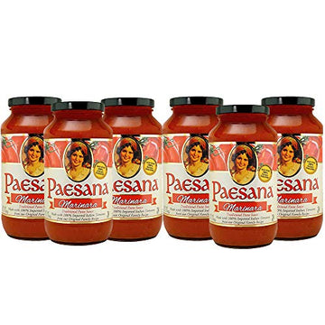 Paesana Traditional Marinara Pasta Sauce - Gluten Free Vegan Friendly And Made With 100% Imported Italian Tomatoes - Packed In T