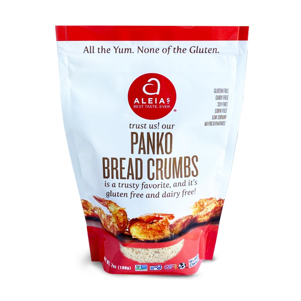 ALEIA'S BEST. TASTE. EVER. Panko Bread Crumbs - 7 oz / 1 Pack - Authentic Taste, Crunchy Breading for Gluten Free Recipes, Certi