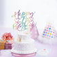 Yetxel Cake Topper - Happy 7th Birthday, Boys & Girls, Paper, Colorful Design
