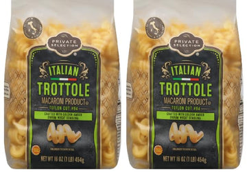 Italian Trottole Macaroni Product Crafted With Golden Amber Drum Wheat Semolina (2 Bags, 16 oz. each)