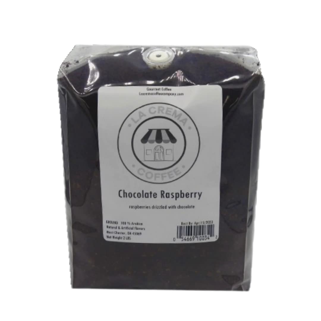La Crema Coffee Chocolate Raspberry 2-Pound Package | Top Notch Quality Coffee | Allergen Free | Gluten Free | Sugar Free | Alwa