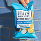 Hal'S New York Kettle Cooked Gluten Free Sea Salt & Vinegar Flavored Potato Chip Crisps, 2 Oz (Pack Of 6)