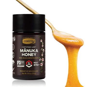 Comvita Manuka Honey (Umf 18+, Mgo 696+) New Zealands 1 Manuka Brand Superfood For Gut & Immune Support Raw, Wild, Non-Gmo 8.8 O