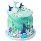 White Seashell, Conch, And Starfish Edible Sugar Cake Toppers, 12 Count