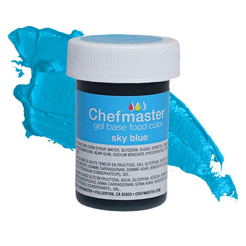 Chefmaster Sky Blue Gel Food Coloring | Vibrant Color | Professional-Grade Dye For Icing  Frosting  Fondant | Baking & Decorating | Fade-Resistant | Easy-To-Use | Made In Usa | 1 Oz