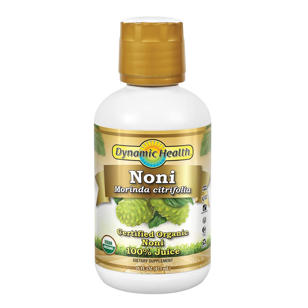 Dynamic Health Organic Noni Juice - 100% Juice, Vegan, Gluten Free, Non-GMO, 16 Fl Oz, Model 10154
