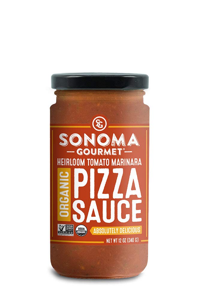 Heirloom Tomato Pizza Sauce Sauce by Sonoma Gourmet | Made With Fresh Organic Tomatoes & Sweet Basil | Vegan & Gluten Free | No 