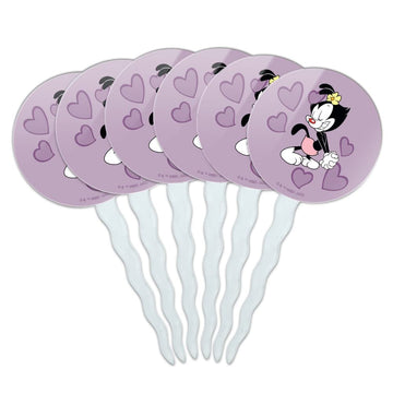 GRAPHICS & MORE Cupcake Picks Set of 6, Multi Color, Acrylic Decoration