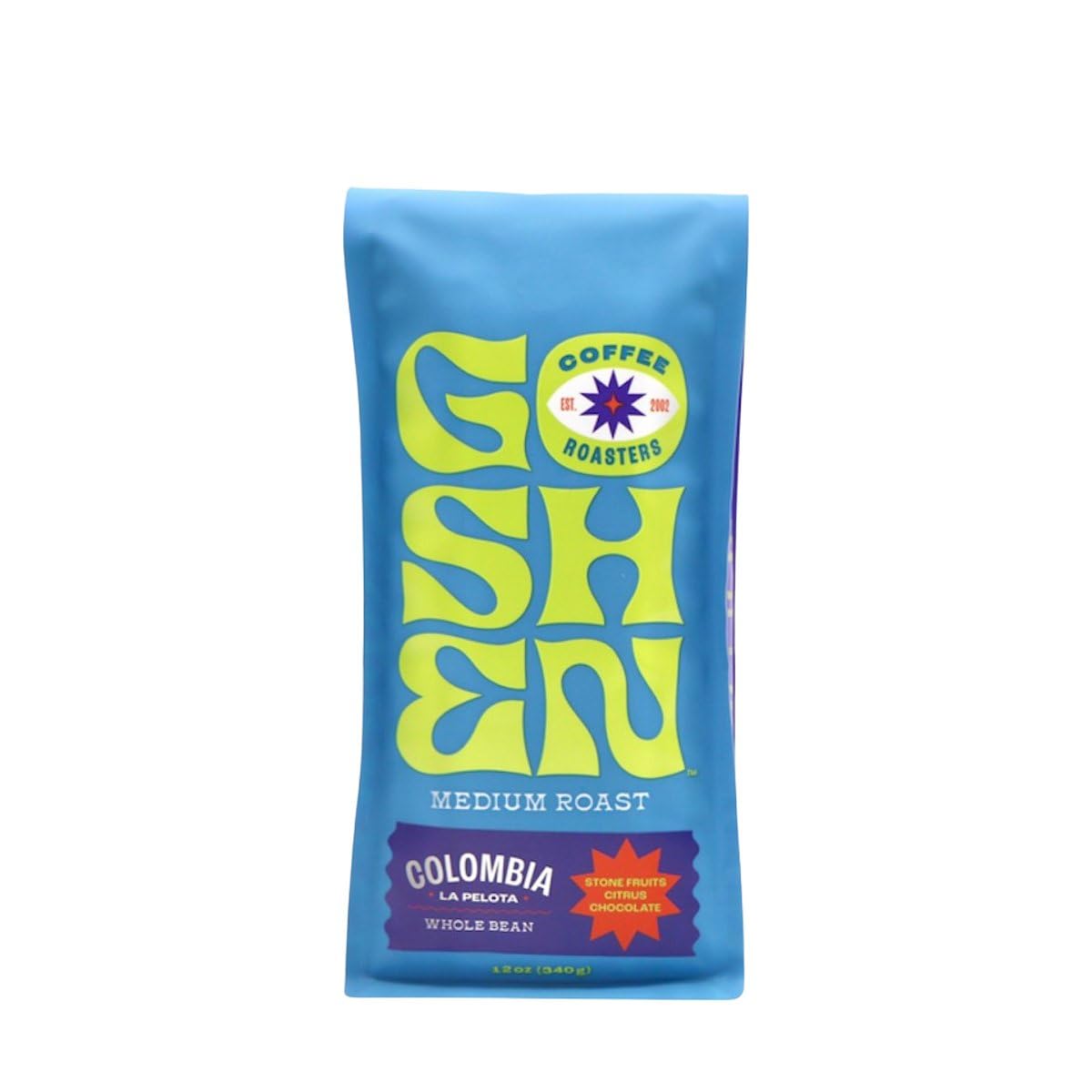 Colombia La Pelota - Roasted by Goshen Coffee Roasters - Whole Bean Coffee - 12 Ounce Bag