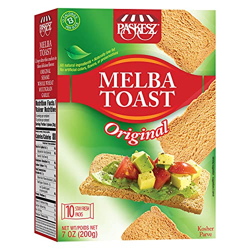 Only Kosher Candy Melba Toast Flatbread  ers, Kosher Parve, No Artificial Flavor, 7 Ounce (Pack of 5)