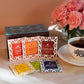 Octavius Assorted Tea Gift Set | 6 Assorted Black & Green Teas | 30 Teabags | Wooden Tea Sampler Pack W/Ornate Floral Design | Pack Of 2