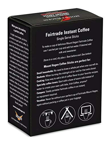 Mount Hagen 25 Count Single Serve Instant Coffee Packets - 8 Pack | Organic Medium Roast Arabica Beans | Eco-friendly, Fair-Trad