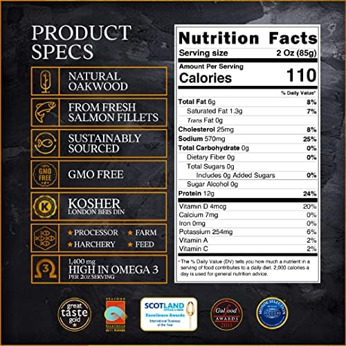 New Yorks Delicacy Smoked Salmon Nova - Pre-Sliced, Kosher, Gluten Free - 3 x 4 Oz. (0.75 Lb.) - High in Omega 3