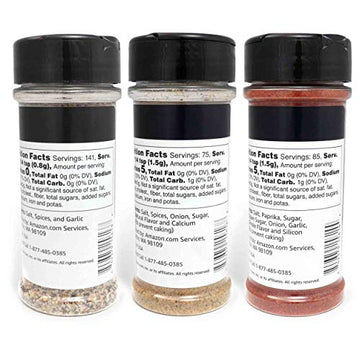 Happy Belly Grilling Spices Set - Prime Steak, Smoked BBQ, Fajita Seasoning - 4.5 Oz