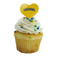 GRAPHICS & MORE Cupcake Picks Set of 6 - Acrylic Heart Love Toppers for La Salle University
