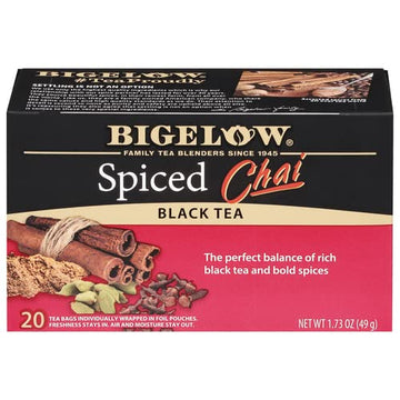 Bigelow, Spiced Chai Tea (Caffeinated), 20 Count