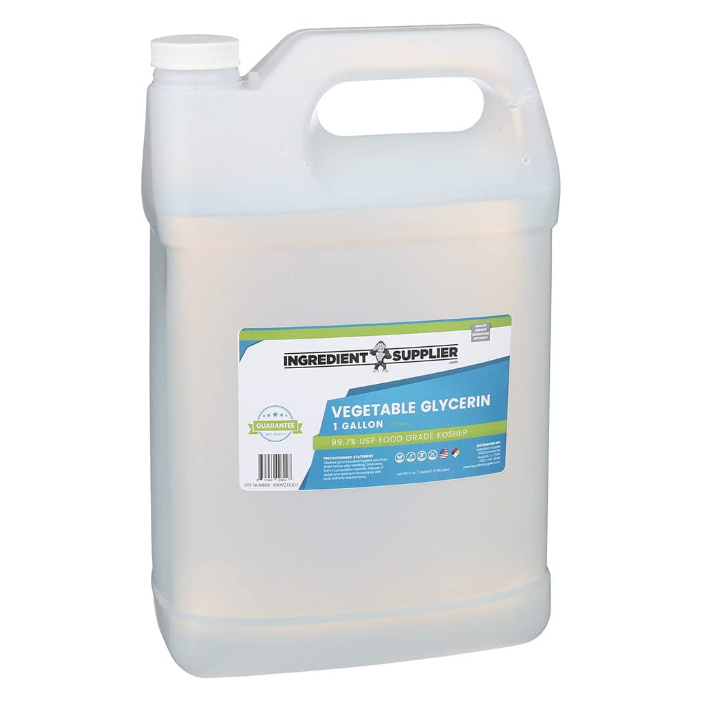 Vegetable Glycerin - 1 Gallon (128 oz.) - Pure USP Food and Pharmaceutical Grade - Non GMO - Vegan - Sustainable Palm Derived -