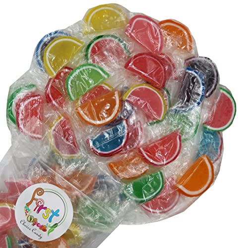 Jelly Fruit Slices Gummy Candy Individually Wrapped (Assorted, 1 Pound)