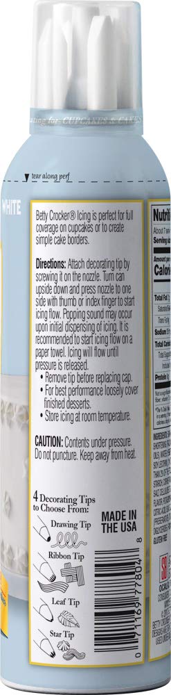 Betty Crocker Cloud White Cupcake Icing, 8.4 Oz