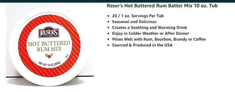 Resers Gourmet Hot Buttered spirit-inspired flavor Mix, 10 Ounce Tub
