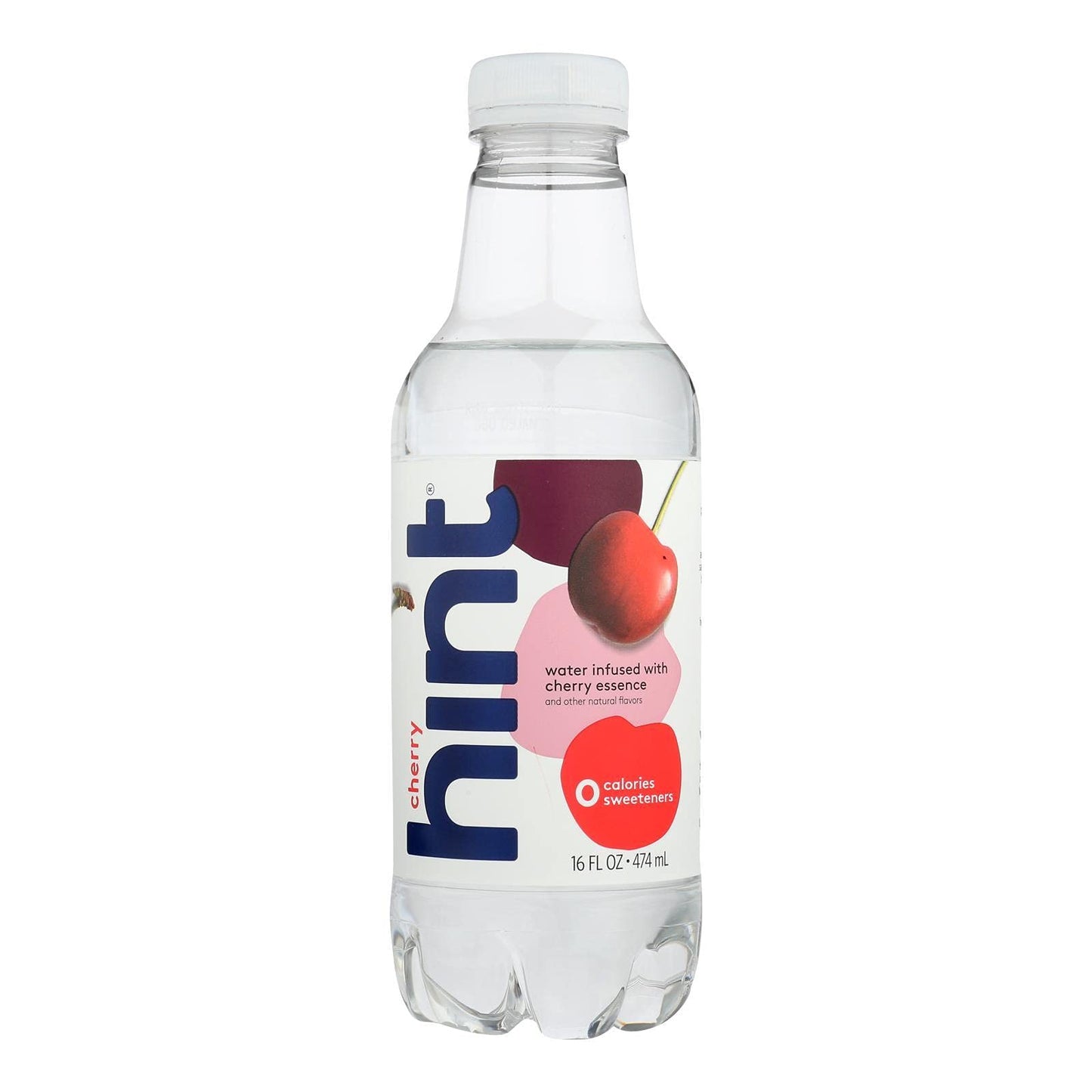 Hint Water Cherry - Pack of 12 Bottles - 16 fl oz Each - Plastic