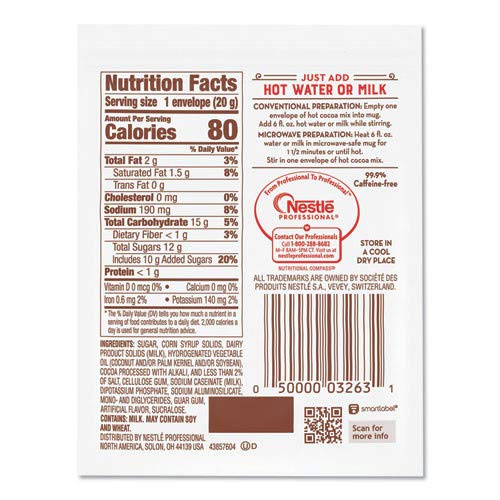Nestle Rich Hot Cocoa Beverage Mix, 0.71 Ounce -- 300 Per Case.