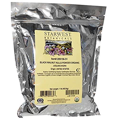 Starwest Botanicals Organic Black Walnut Hull Powder  1 Lb
