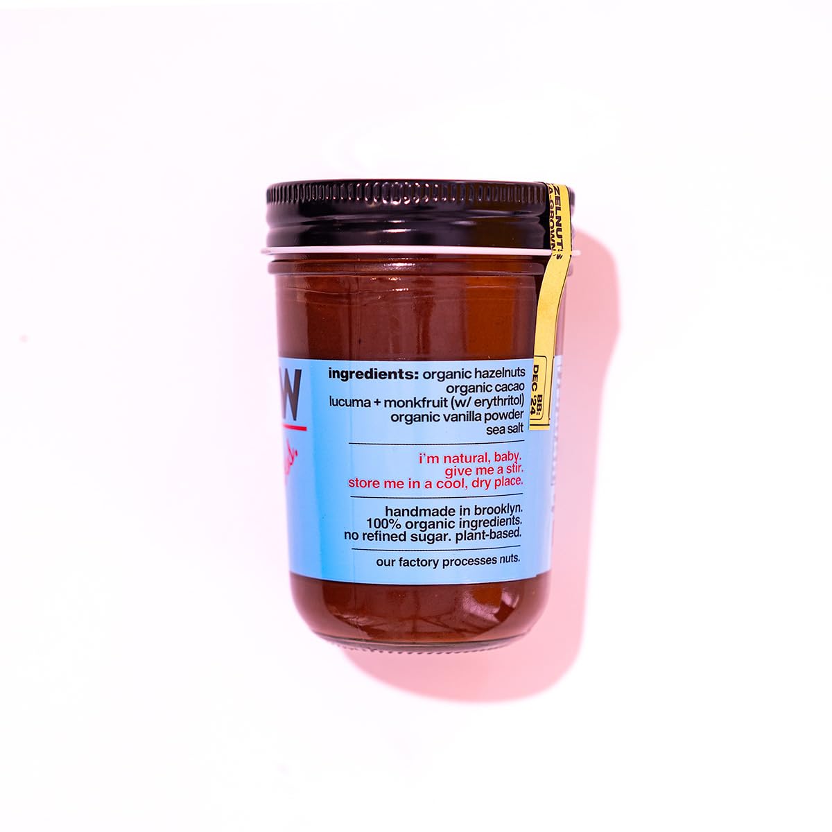 Fine & Raw Sugarless Chocolate Hazelnut Butter Spread 8 Ounce - Clean Ingredients, Vegan, Keto Friendly, Organic Chocolate Hazel