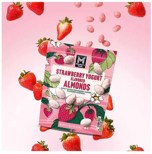 Generic Members Mark Strawberry Yogurt Coated Almonds, 17.5 Oz - Pack Of 1